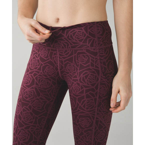 Lululemon Pants - LULULEMON High Times Pants Leggings FULLUX Posey Burgundy Rose | WOMENS SIZE 8 M